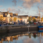 Goldenes Licht am Hafen